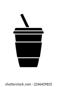 Vektorgrafik von Softdrink-Symbol auf weißem Hintergrund