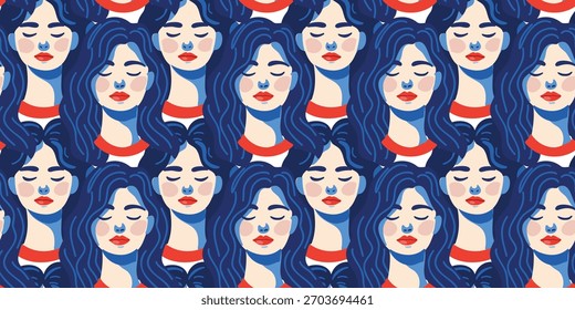 ilustração vetorial arte abstrata feminina suave