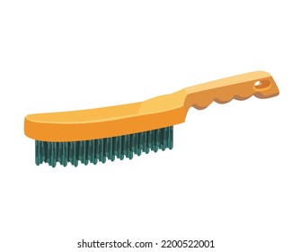 Vector Illustration Soft Grip Carbon Steel Wire Brush Shoe Handle isolated on white background.
Carpentry tools.