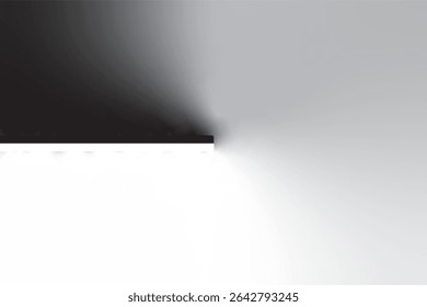 Vector illustration of soft light casting across a flat wall surface, creating long shadows with a minimal and modern composition.

