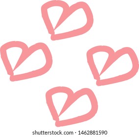 Vector illustration of soft red heart pattern