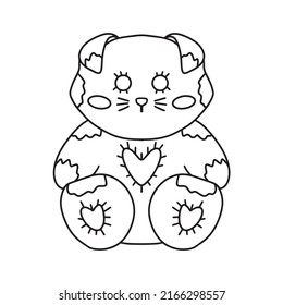 Vector illustration of soft toy. It is perfect as a print on different items, such as gift cards, invitations, logo, etc.