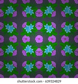 Vector illustration. Soft watercolor plumeria flower print ~ seamless pattern on a gray background.