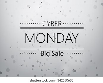 Vector illustration of soft white abstract background with cyber monday