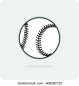 Vector Illustration of Softball or Baseball 