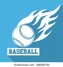 Vector Illustration of Softball or Baseball on flat style