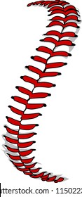 Vector Illustration Of Softball Laces Or Baseball Laces