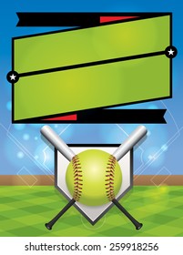 A Vector Illustration For A Softball League Flyer. Vector Eps 10. EPS File Is Layered.