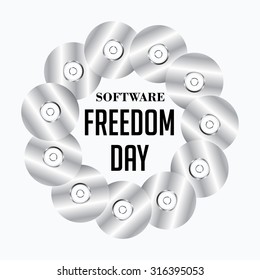 Vector illustration for Software Freedom Day Background.