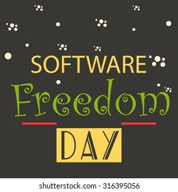 Vector illustration for Software Freedom Day Background.