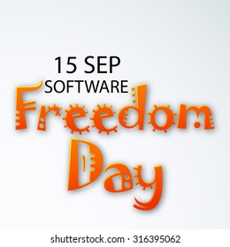 Vector illustration for Software Freedom Day Background.