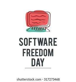 Vector illustration of Software Freedom Day.
