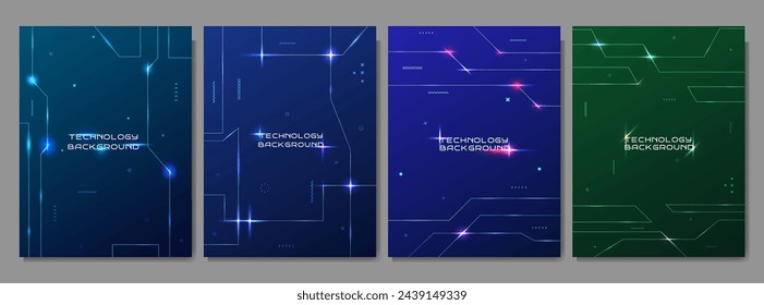 Vector illustration. Software programming concept. Glowing lines and dots. Digital technological background. Design for brochure, book cover, magazine, poster, layout. Memphis pattern composition