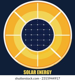 Vector illustration of solar energy. Sollar pannels. Sollar cells