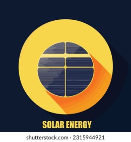 Vector illustration of solar energy. Sollar pannels. Sollar cells