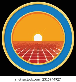 Vector illustration of solar energy. Sollar pannels. Sollar cells