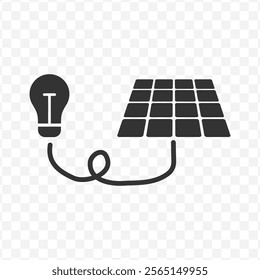 Vector illustration of solar powered lights icon in dark color and transparent background(PNG).