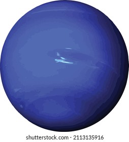 Vector Illustration of the Solar System Planet Neptune 