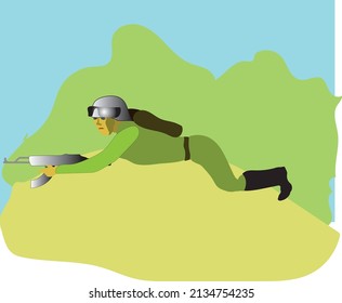 troopeta de soldado de ilustración vectorial