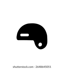 Vector Illustration Solid black helmet icon