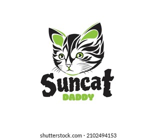 vector illustration  solid cat t-shirt or logo design, vector illustration eps file for editable.