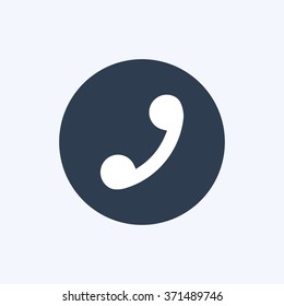 Vector illustration of solid phone icon . Can be used as company logo, badge, web interface and mobile application button, pictogram