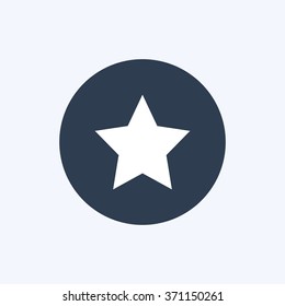 Vector illustration of solid star icon . Can be used as company logo, badge, web interface and mobile application button, pictogram