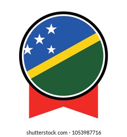 vector illustration of  Solomon flag, official colors and proportion correctly. National Flag of  Solomon.