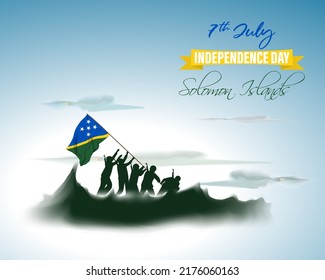 Ilustración de vectores para el Día de la Independencia de las Islas Salomón