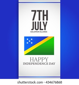 Vector illustration of Solomon islands independence day.