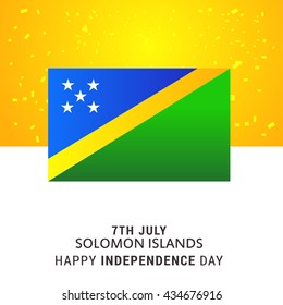 Vector illustration of Solomon islands independence day.