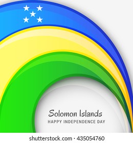 Vector illustration of Solomon islands independence day.