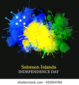 Vector illustration of Solomon islands independence day.