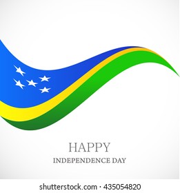 Vector illustration of Solomon islands independence day.