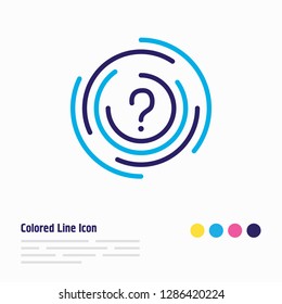 Vector illustration of solution icon colored line. Beautiful marketing element also can be used as maze icon element.