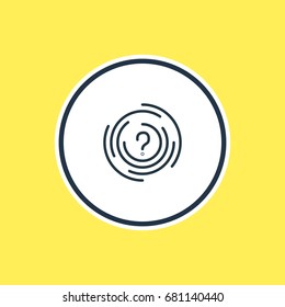 Vector Illustration Of Solution Outline. Beautiful Advertising Element Also Can Be Used As Maze Element.