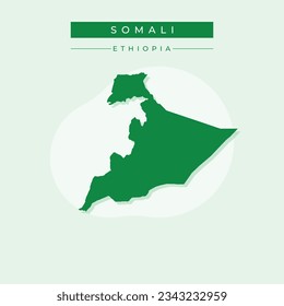 Vector illustration vector of Somali map Ethiopia