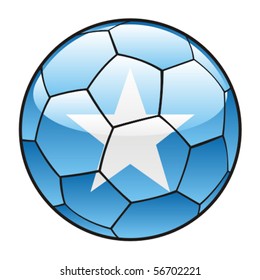 vector illustration of Somalia flag on soccer ball