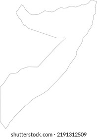 Mapa de la ilustración vectorial de Somalia