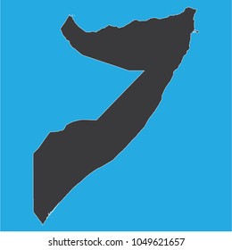 vector illustration of Somalia map . blue background