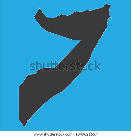 vector illustration of Somalia map . blue background