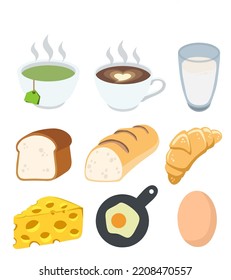 vector illustration of some food and drinks for marketing products