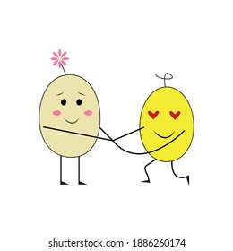 Vector illustration of someone's presence while having a broken heart can give healing to a broken heart