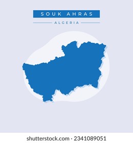 Vector illustration vector of Souk Ahras map Africa