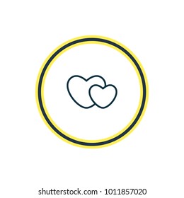 Vector illustration of soul icon line. Beautiful passion element also can be used as hearts  icon element.