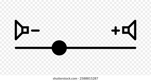 Vector illustration of Sound Control icon isolated on transparent background