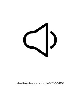 Vector illustration, sound icon. Line design template