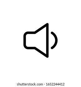 Vektorillustration, Tonsymbol. Liniendesign-Vorlage