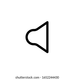 Vector illustration, sound icon. Line design template