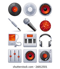 Vector illustration - Sound icon set